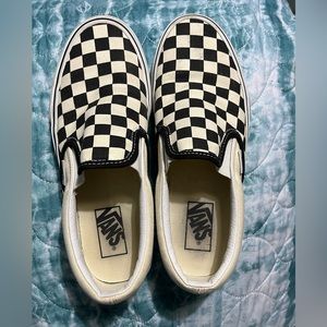 Checkerboard Vans Slip On